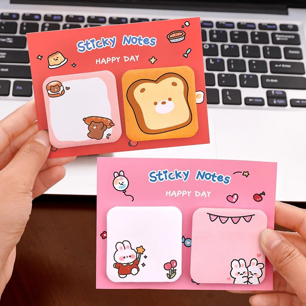 Cartoon Combinação Sticky Notes, Capivara Astronaut Message Note Paper, Os estudantes podem furar papelaria, Kawaii