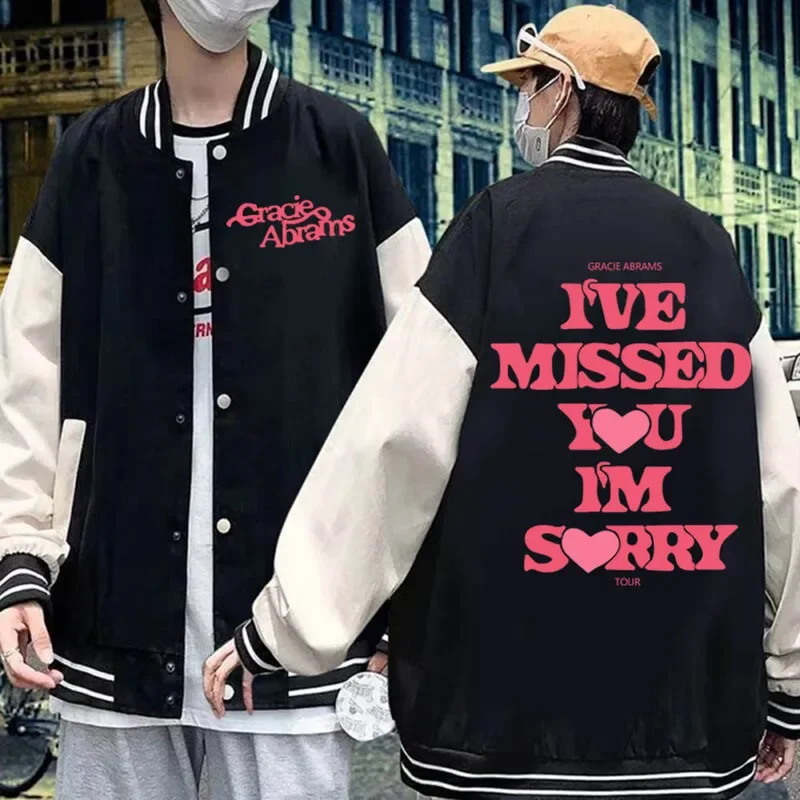 2024 I Miss You I'm Sorry Baseball Jacket Gracie Abrams Good Riddance Tracklist Graphic Hoodie Sweatshirts Gift