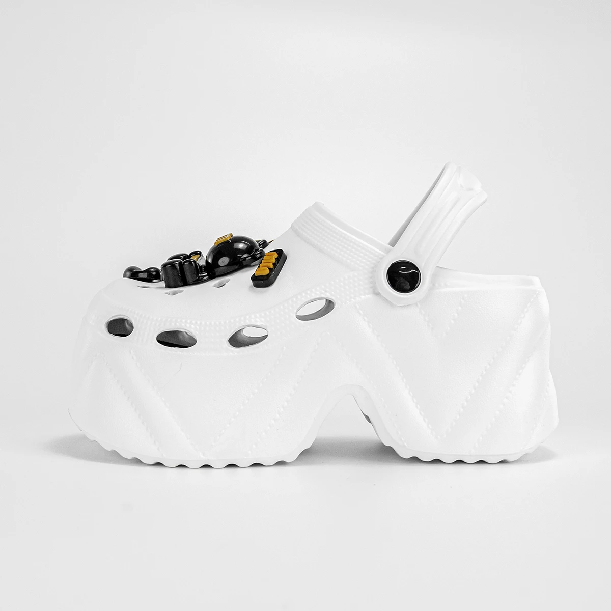 صيف جديد الكرتون الأسود مين الدب موضة تنوعا إيفا قباقيب للنساء ، شباشب لخارج المنزل عادية مع باطن سميكة ، عدم الانزلاق الارتفاع زيادة مغلقة اصبع القدم الصنادل 8809 #4