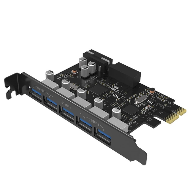 ORICO USB3.0 PCI Express Adapter 5 Port USB3.0 Expansion Card High-Speed Transfer PCI-E Desktop PC Expansion Card