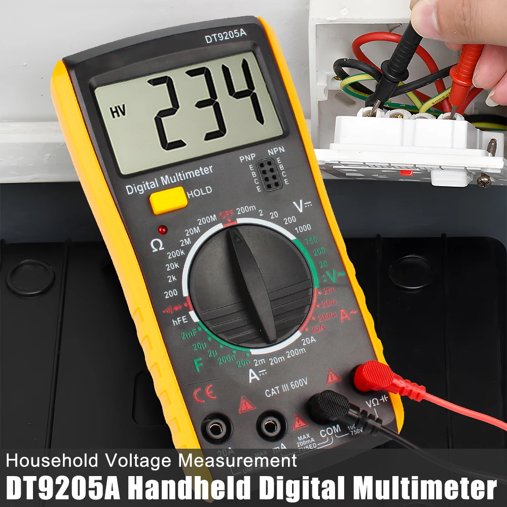 Tester Multimeter Professional Voltage Current Resistance Capacitance With Bazzer Measure Tool HFE Diode Multimeter AC DC