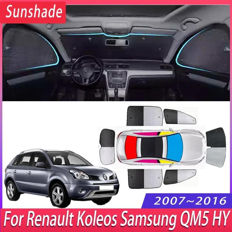 

Автомобильный солнцезащитный козырек для Renault Koleos Samsung QM5 HY 2007 ~ 2016 2010, авто теплоизоляция, защита от солнца, аксессуары для козырька лобового стекла