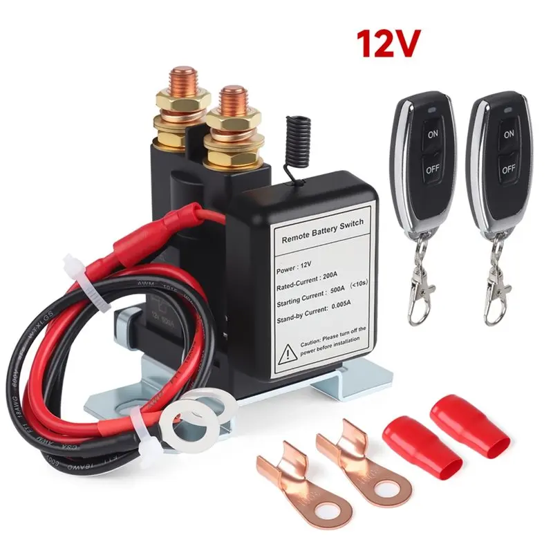 RV Truck Off-Road 12V DC 100A Disconnect Switch With Remote Control Anti-Theft Kit To Prevent Battery Drain