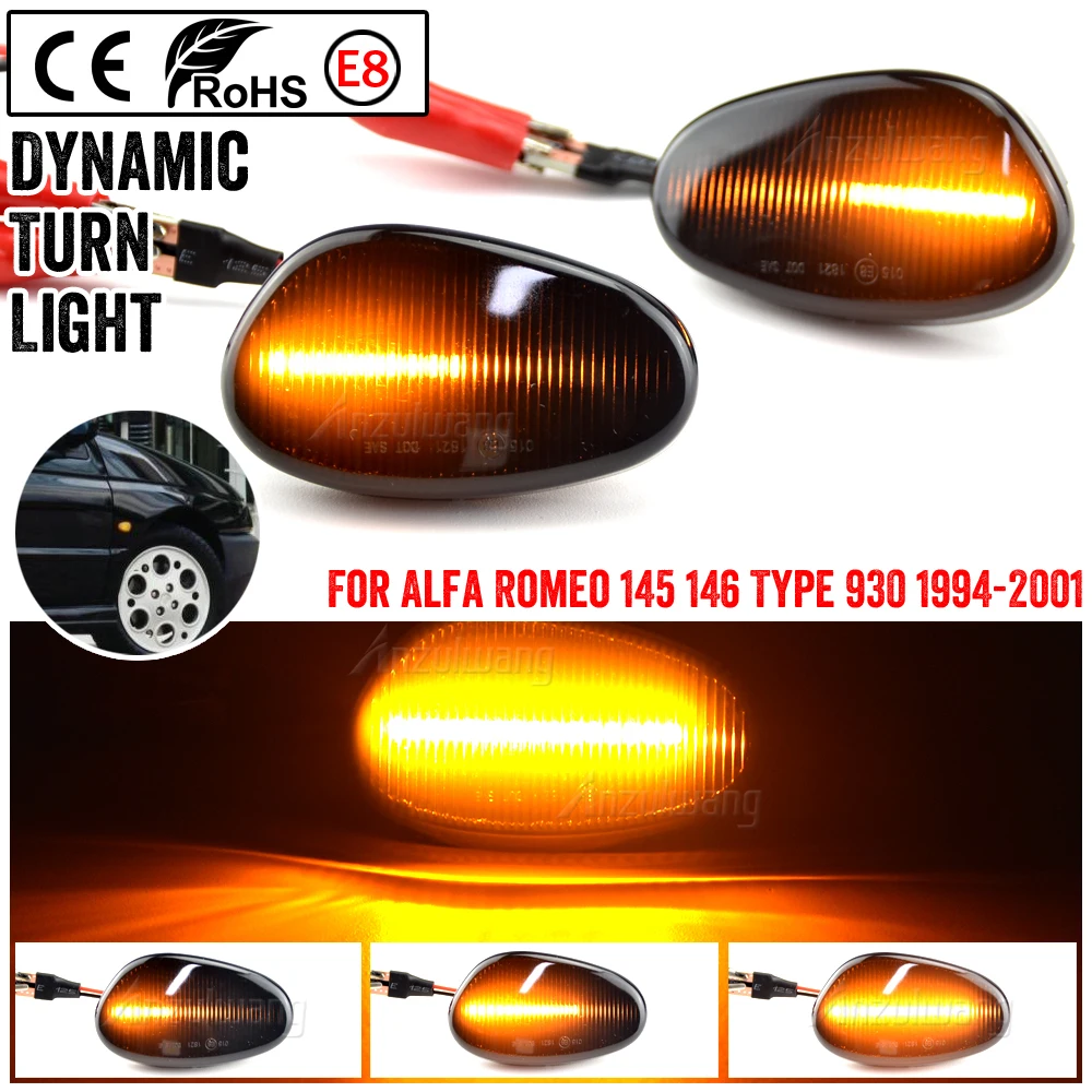 LED Dynamic Side Marker Light Turn Signal Blinker For Alfa Romeo 145 146 930 155 SPIDER GTV 60603161 60603162