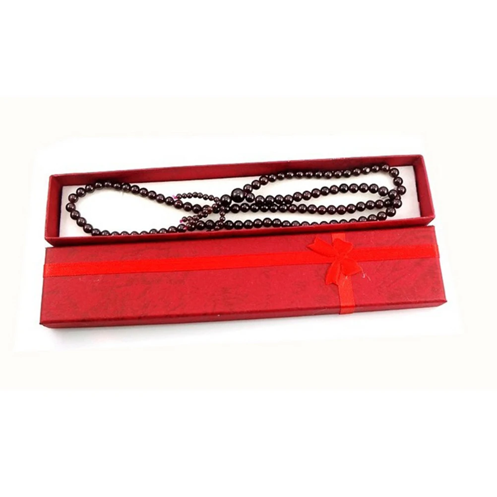 

12pcs Jewelry Warpping Box Delicate Necklace Box Jewelry Packing Case Paper Necklace Storage Box Color