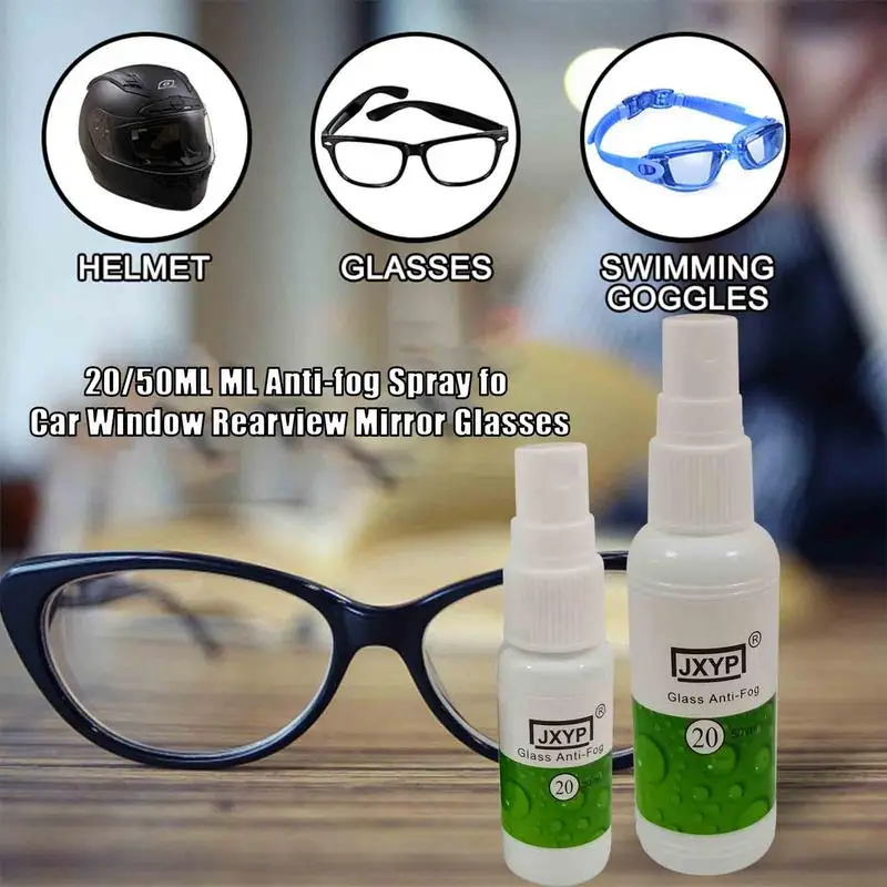 20/50ml Anti-fog Spray 1pc Anti Mist Goggles Glass Mask Lens Car Glass Eye Glasses Window Prevent Dustproof Liquid Mist Spray