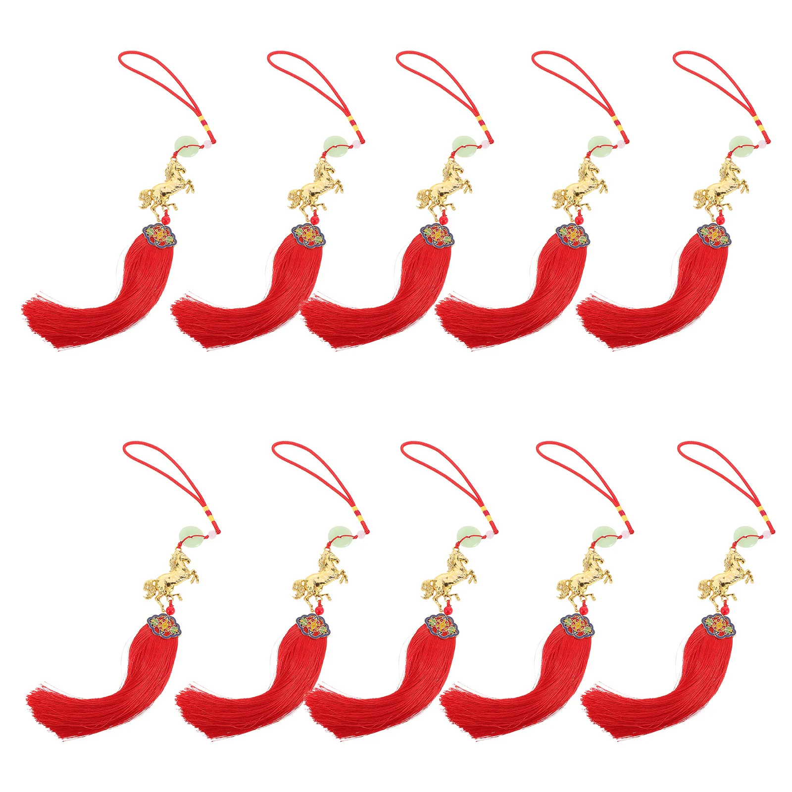 

Zodiac Horse Pendant Red Chinese Knot Tassel Decor Feng Shui Hanging Ornament Home Office Spring Festival 2026 Decoration