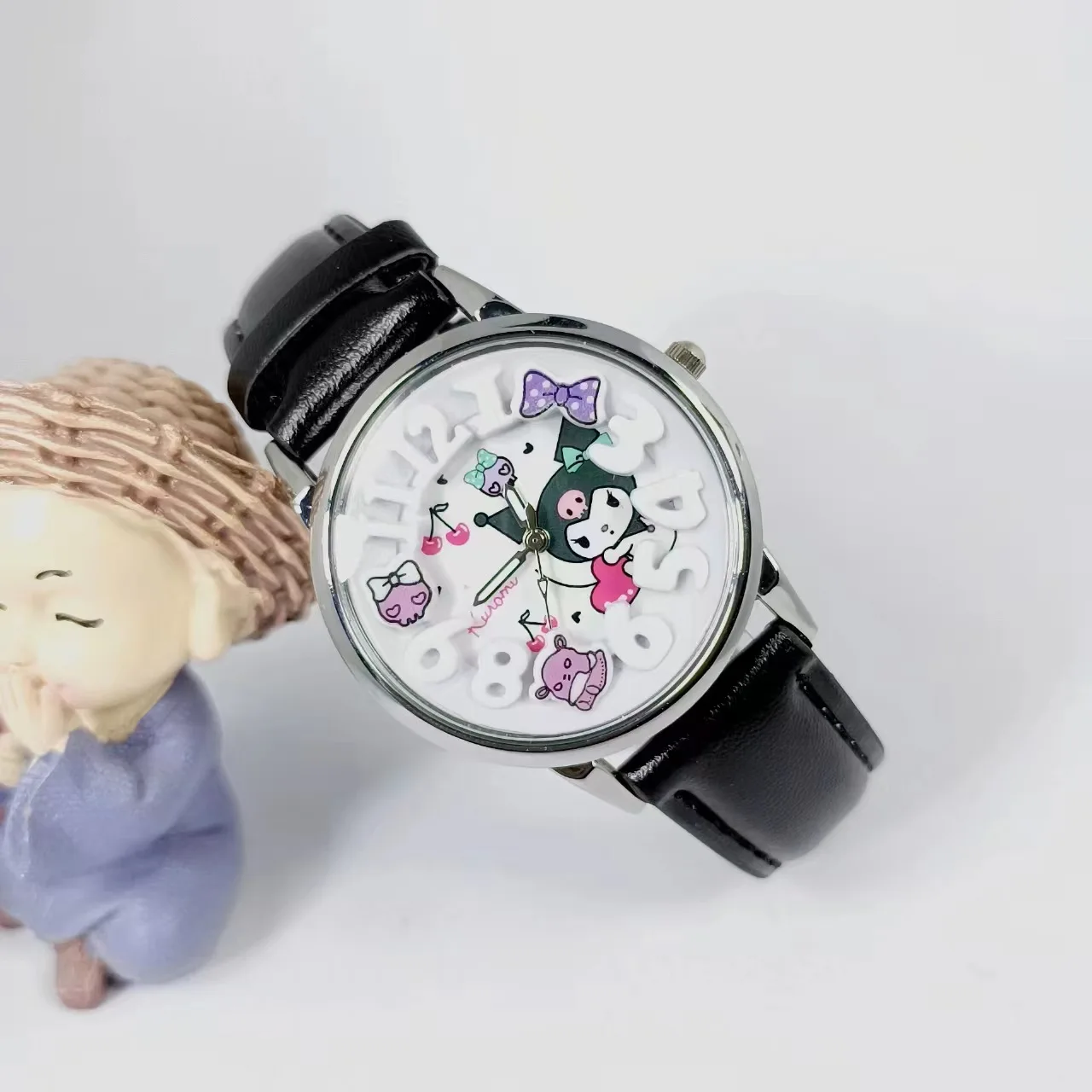 MINISO Hello kitty Kuromi Cartoon fashion Children\'s Watch 3D Stereoscopic Screen Waterproof kid Wrist Watch Christmas Gift