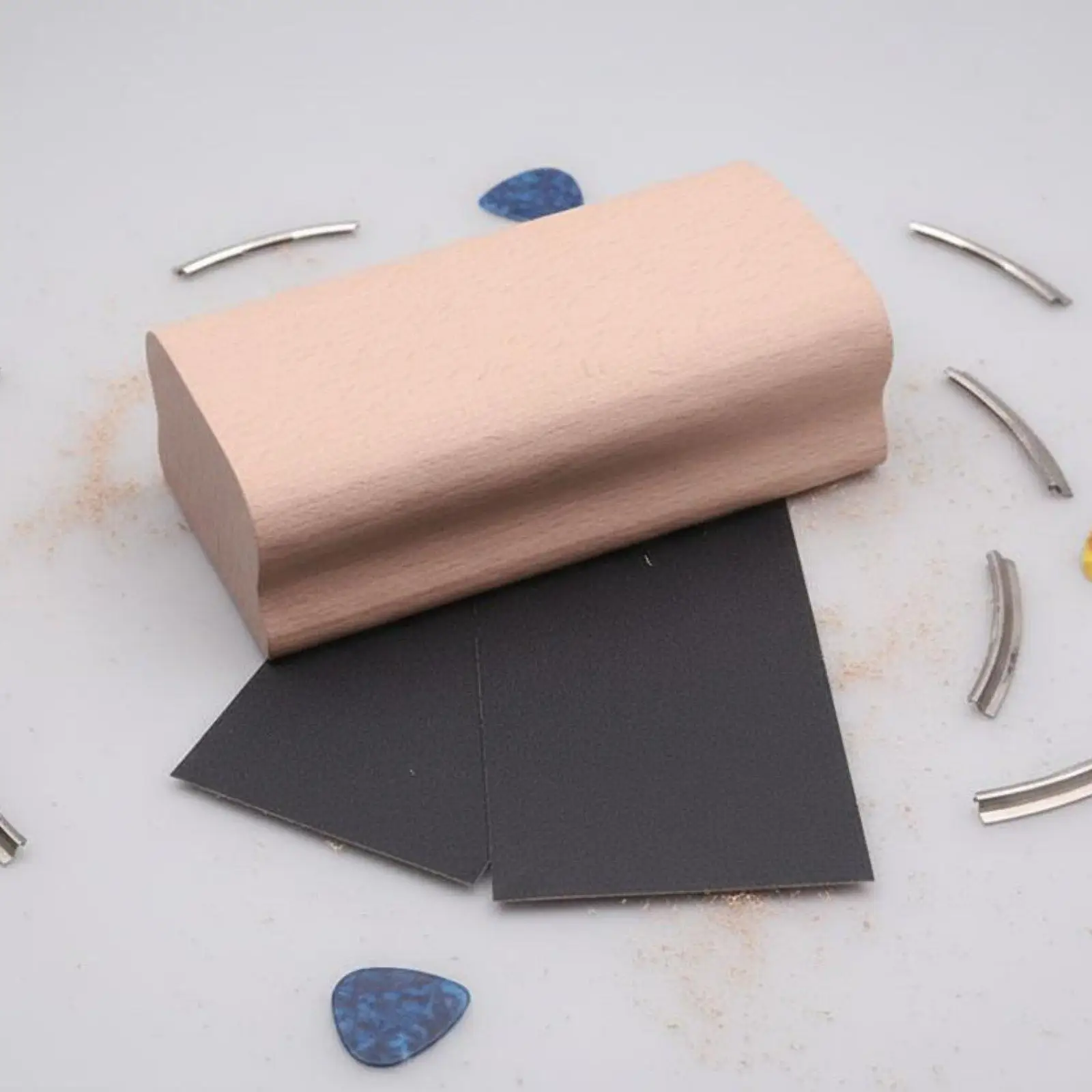 Guitar Fretboard Leveling Block Wood Sanding Beam DIY Fret Maintenance Tool for Electric Acoustic Guitar