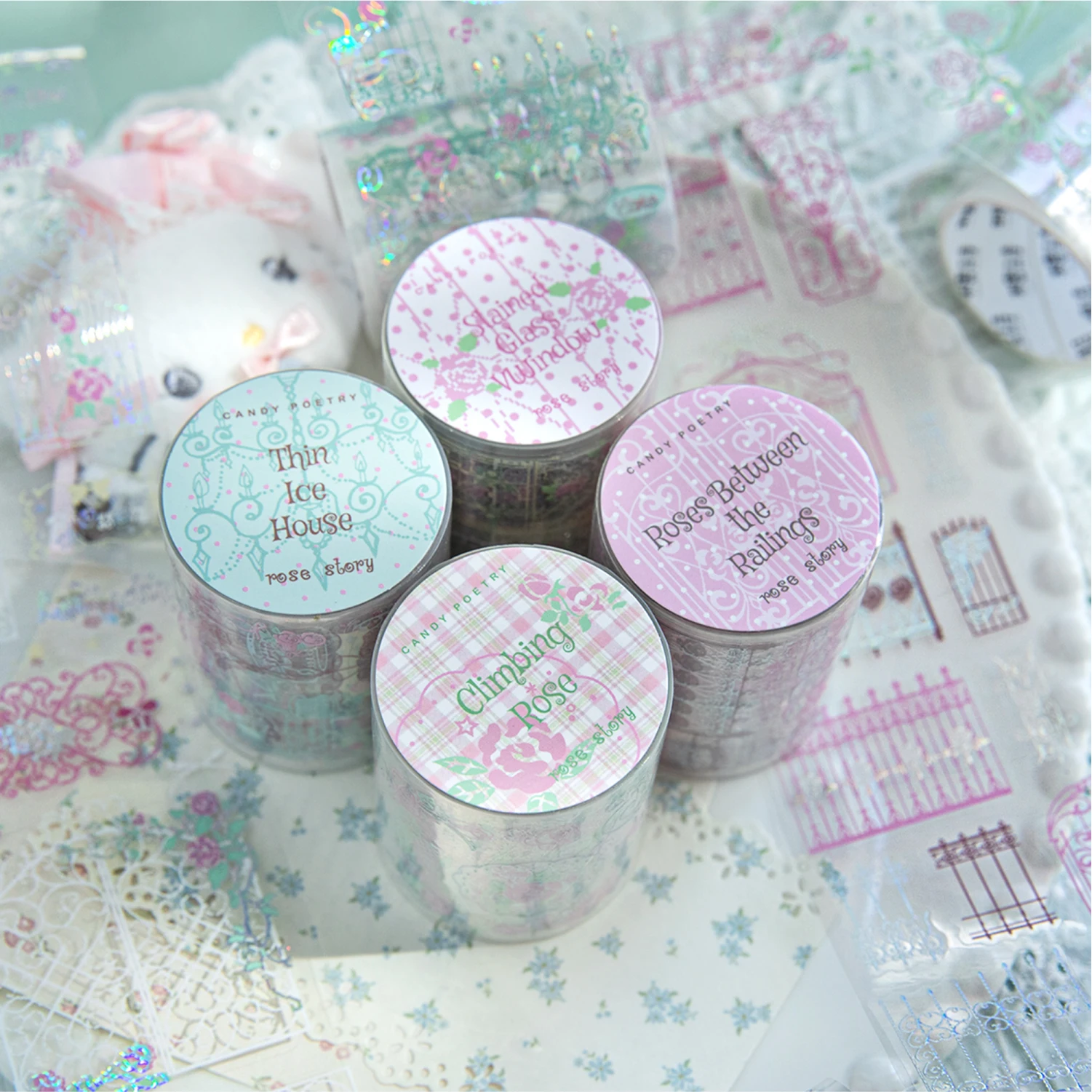 JIANQI Rose Garden Pita Pereka - Label Printer Tape ulasan dan harga
