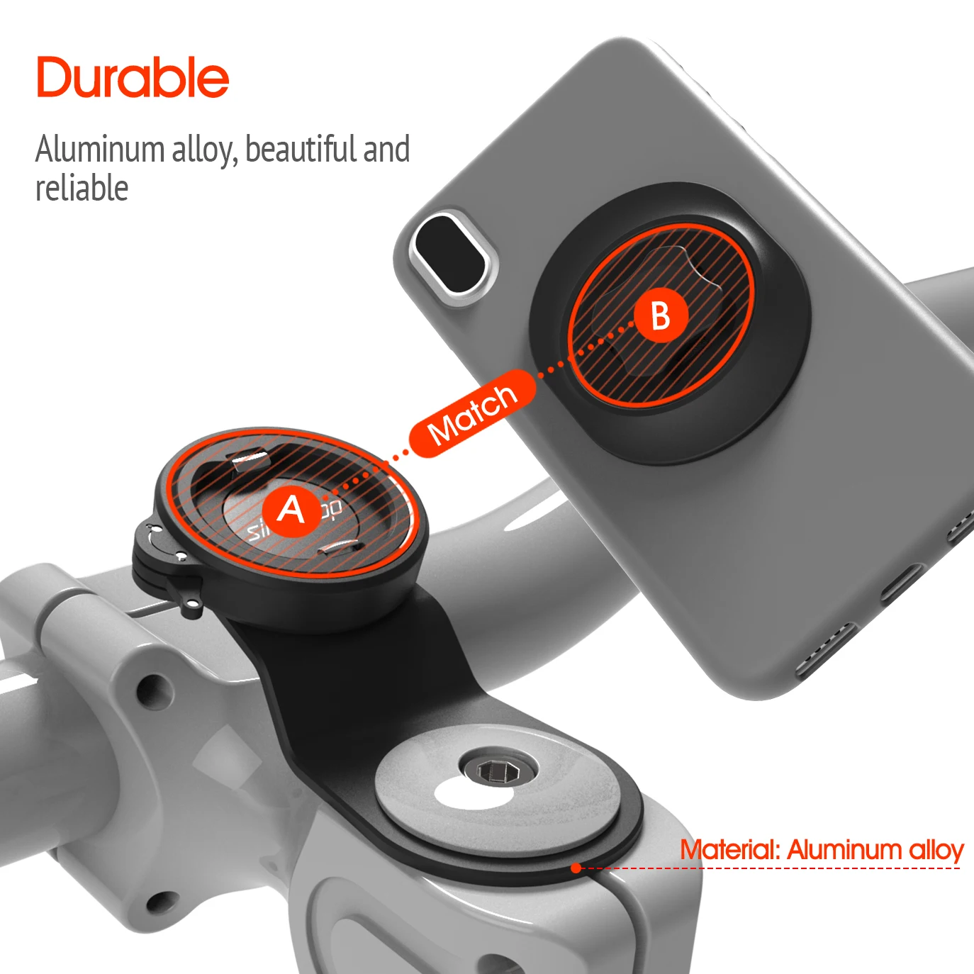 Fahrrad-Vorbau-Telefonhalterung, Mountainbike-Telefonhalter, universeller Aluminium-Lenker, Handy, Radfahren, MTB, schnelles Befestigen/Entnehmen – Detail 5