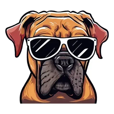 Boxer Dog Creative Personalized Sticker for Motorcycle Laptop Car Window Helmet Camper Bicycle Car Fridge Wall Decal