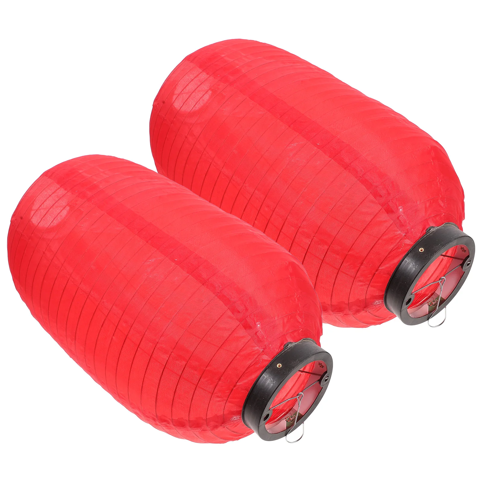

2pcs Japanese Style Waterproof Silk Lanterns 45x25cm Red Decorative Hanging Lanterns for Home Restaurant Festivals
