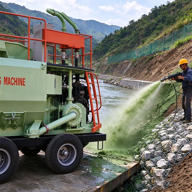 Hillside Greening Hydroseeder Hydraulic Hydroseeding Machine for Soil Fixing and Seeding