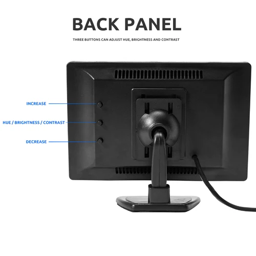 Imagen 2 del producto MJDOUD cámara de visión trasera de coche de 5 pulgadas con Monitor para estacionamiento de vídeo de vehículo pantalla de cámara de marcha atrás impermeable fácil instalación