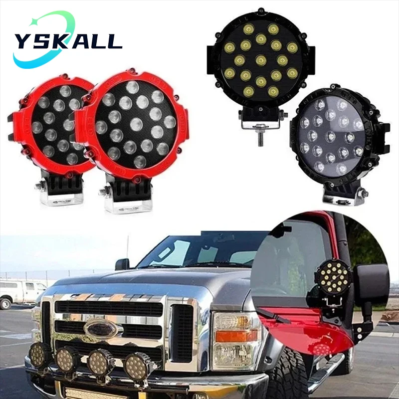 

Super Bright LED Headlight 51W Bar Work Light Car Tractor Boat Truck Spotlight Automotive Accessories Road Driving Spot Beam