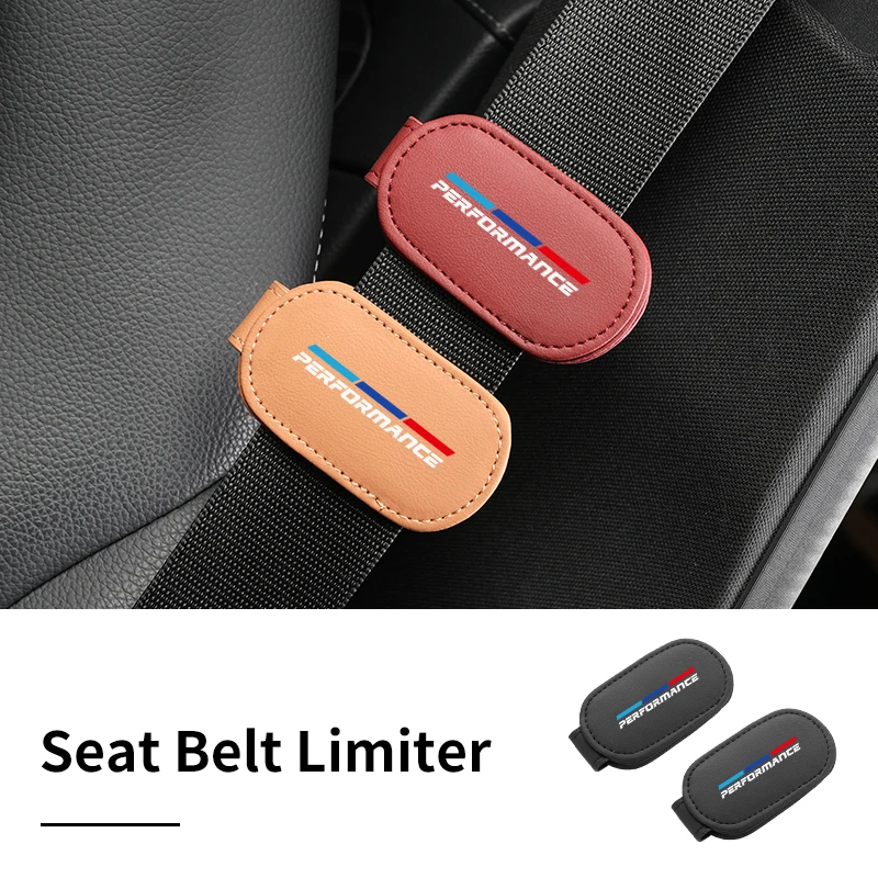 Car Safety Belt Limiter Leather Seat Belt Adjuster Anti-Stretch Clip For BMW 1 2 3 5 7 Series X1X2X3X4X5X6G20 G30 G11 G12