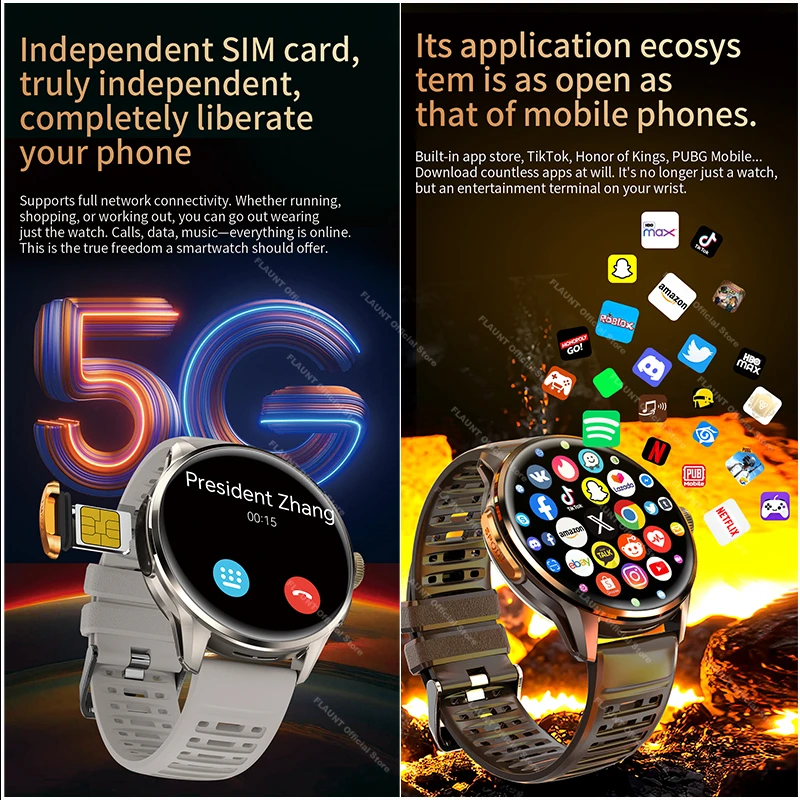 Novo Smartwatch 4G 2026 com GP - Smartwatch Watches For Men With Gps avaliação e preço