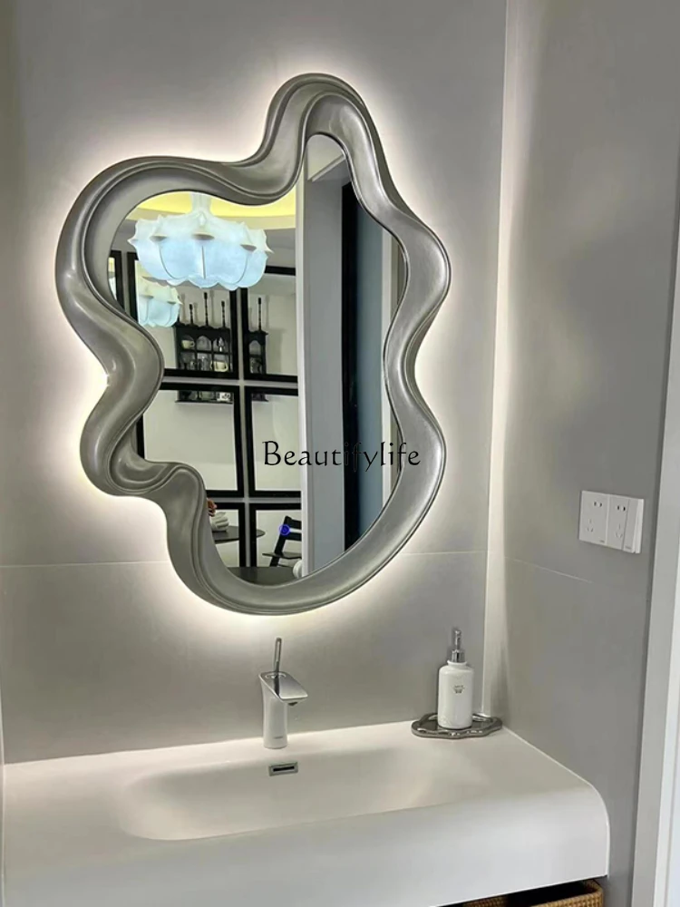 Bathroom mirror simple modern art decoration bedroom wall wall mirror special shape