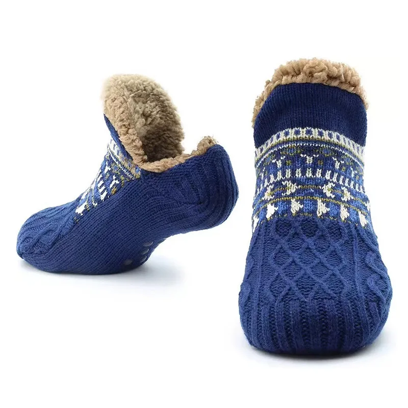 Bodensocken für Herbst und Winter, warme Damensocken für zu Hause, Schneesocken, Schlafteppichsocken, Hausschuhe-Socken, rutschfeste Herrensocken