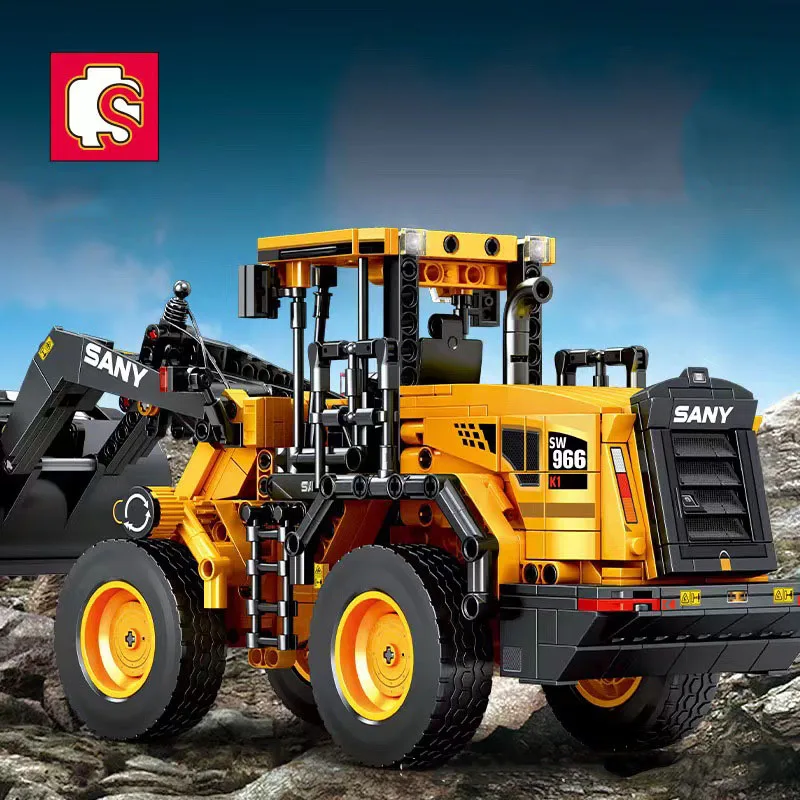 SEMBO City Construction Engineering Vehicle Model Building Blocks MOC Wheel Loader Technical Truck Bricks Kids Toys Boys Gifts