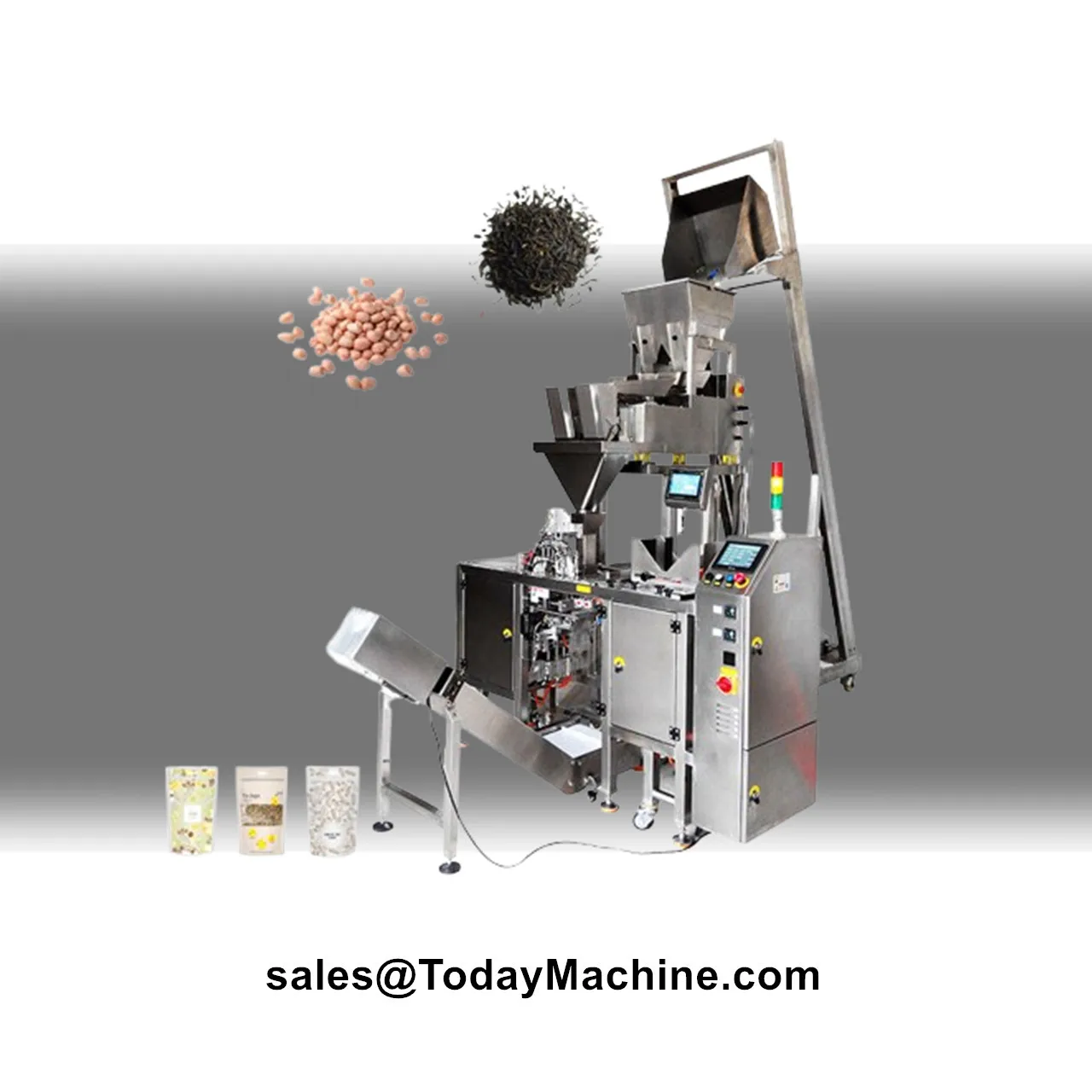 Automatic Sugar Salt Rice Beans Granule Vibrating Linear Weigher Packaging Machine