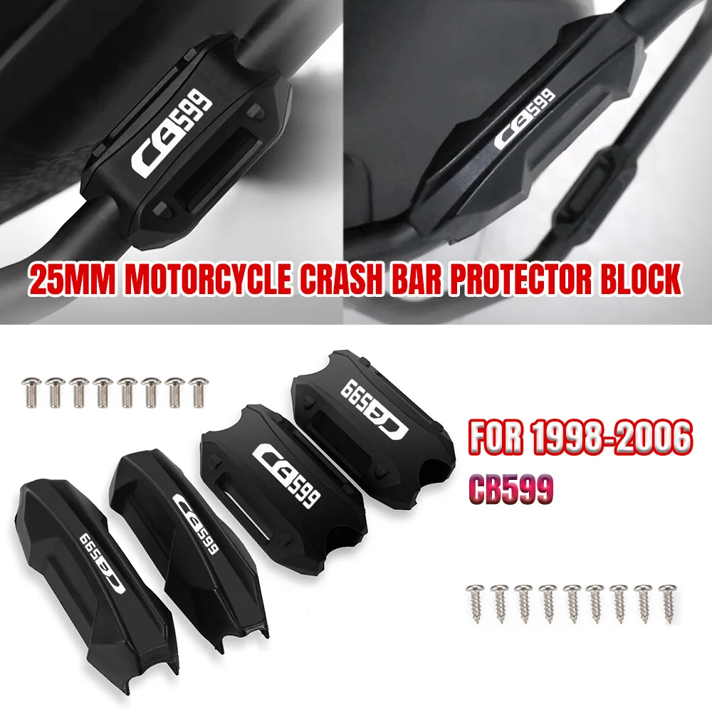 

Motorcycle Bumper Engine Guard 25MM Protection Block Crash Bar Decorative For HONDA CB599 CB 599 1998 1999 2000 2001 2002 - 2006