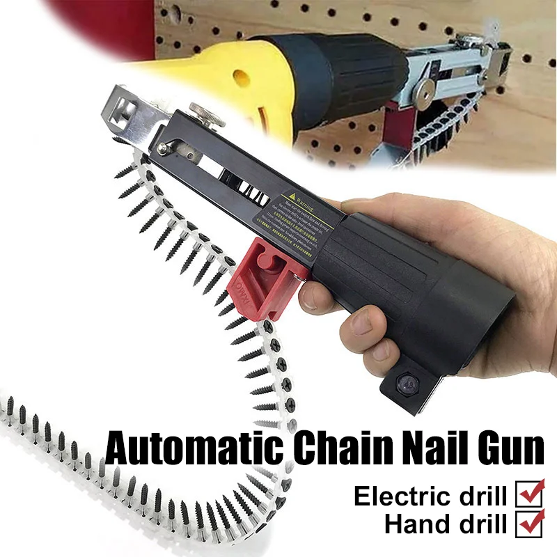 Perceuse électrique chaîne pistolet à ongles convertisseur sans fil perceuse électrique fixation