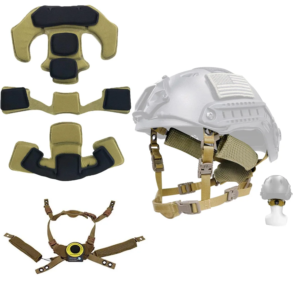 

Wendy Helmet Suspension System Helmet Lanyard FAST MICH Outdoor Hunting BK/DE/RG Helmet Accessies