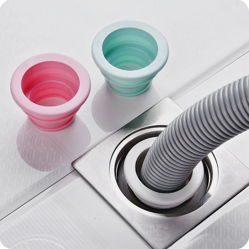 Rubber Sewer Seal Ring Deodorant Plug, Floor Drain Gasket Waterproof Anti-odor Accessory for Washing Machine Drain Pipe
