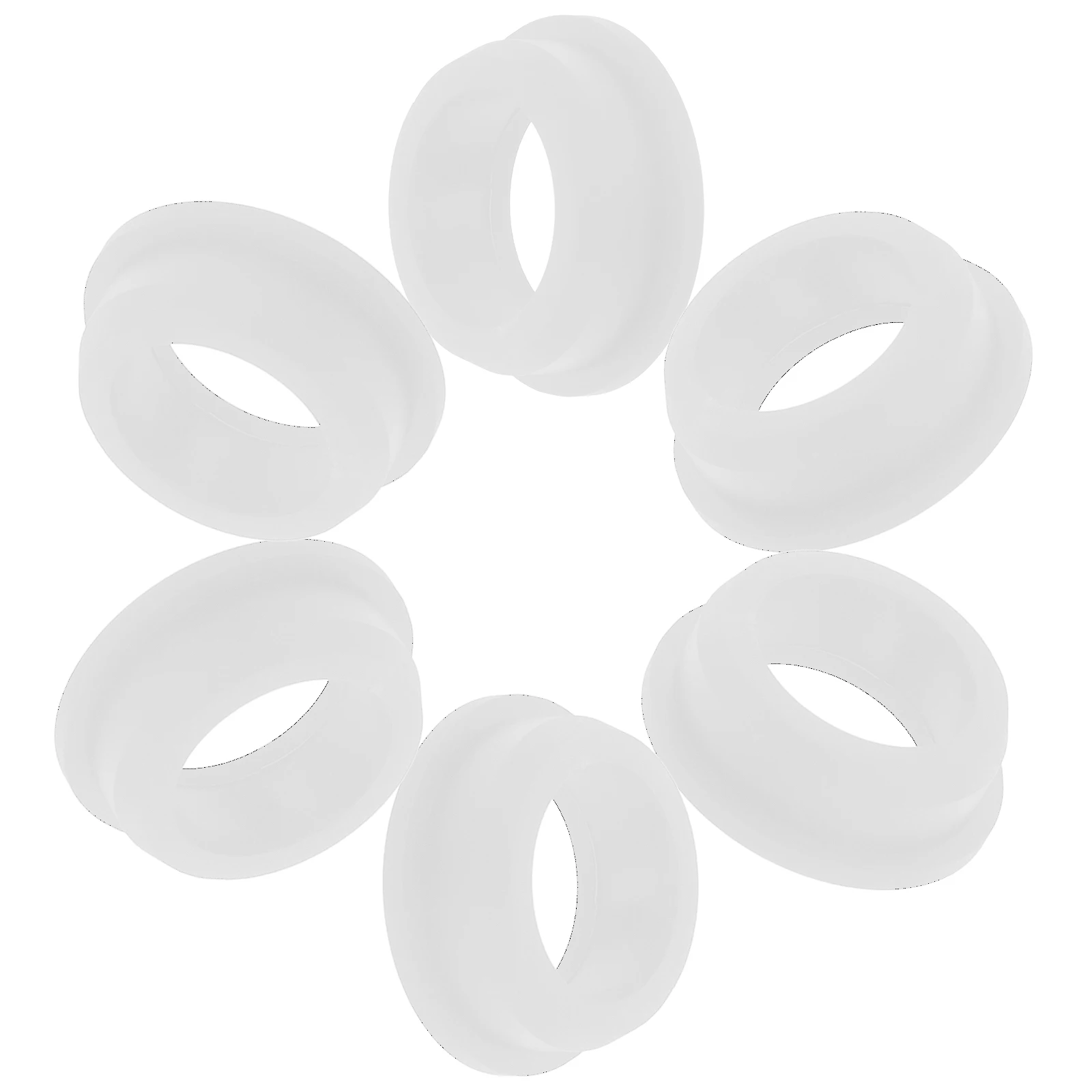 

6Pcs Silicone Grommets High Temperature Resistant White Cable Hole Protectors Wire Management Cable Organizers Cord Protectors
