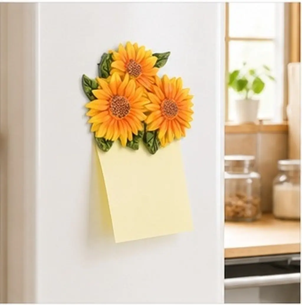 Hawaii Theme Resin Fridge Magnets Yellow Floral Beach Design Non-Scratch Magnet for Refrigerator Car Metal Surfaces Home