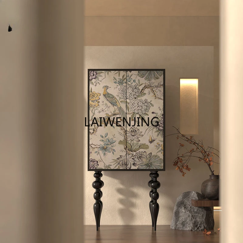 

SGF solid wood Chinese style tall vertical cabinet entrance decoration storage integrated cabinet