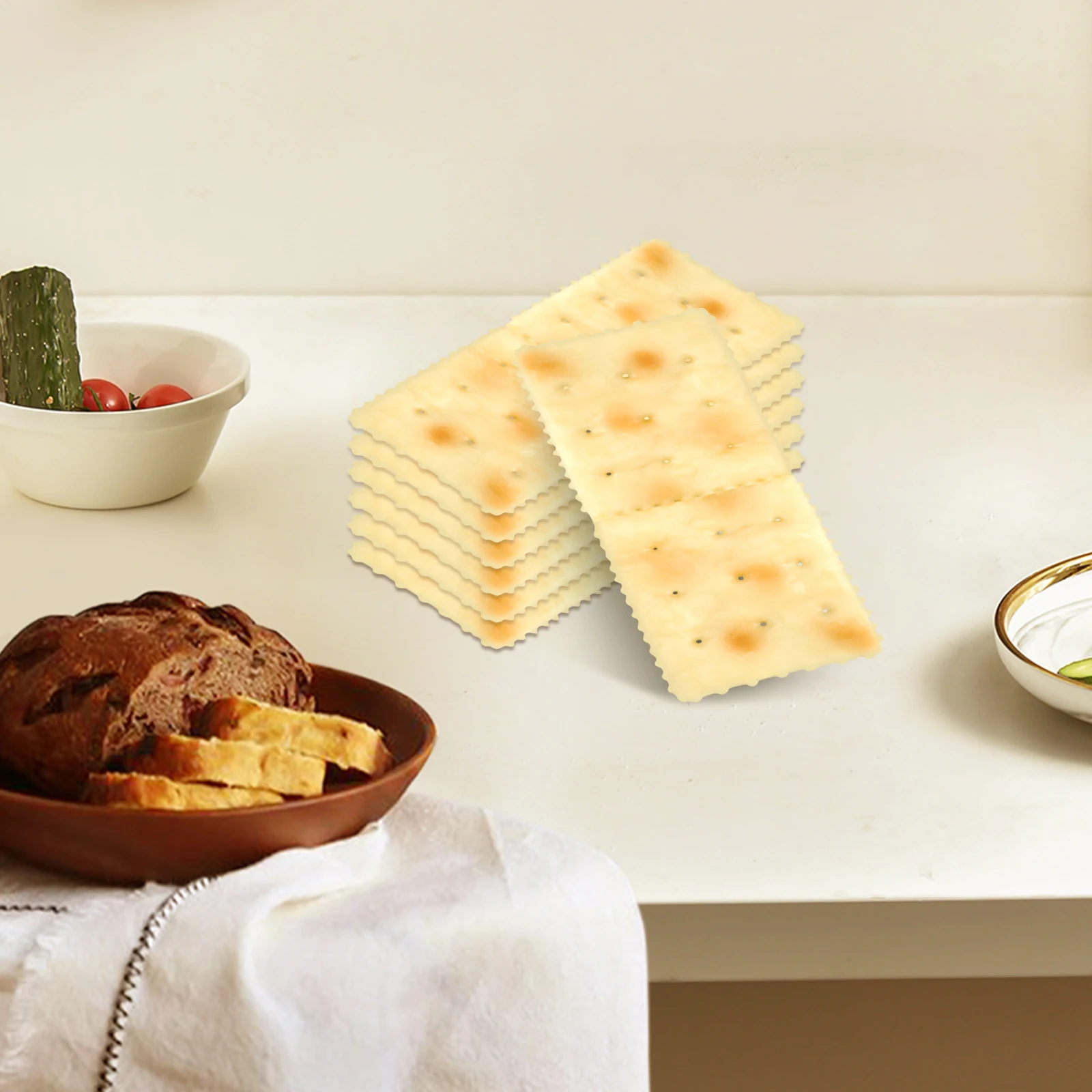 

5 Pcs Simulation Biscuits Fake Food Artificial Display Cookies Model Realistic PVC Material Long Storage Photography