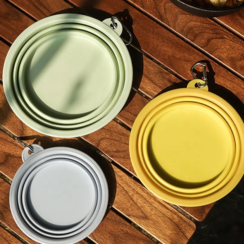 

Wholesale Macaron Color Portable Collapsible Dog Bowl Foldable Travel Pet Water Feeding Bowl
