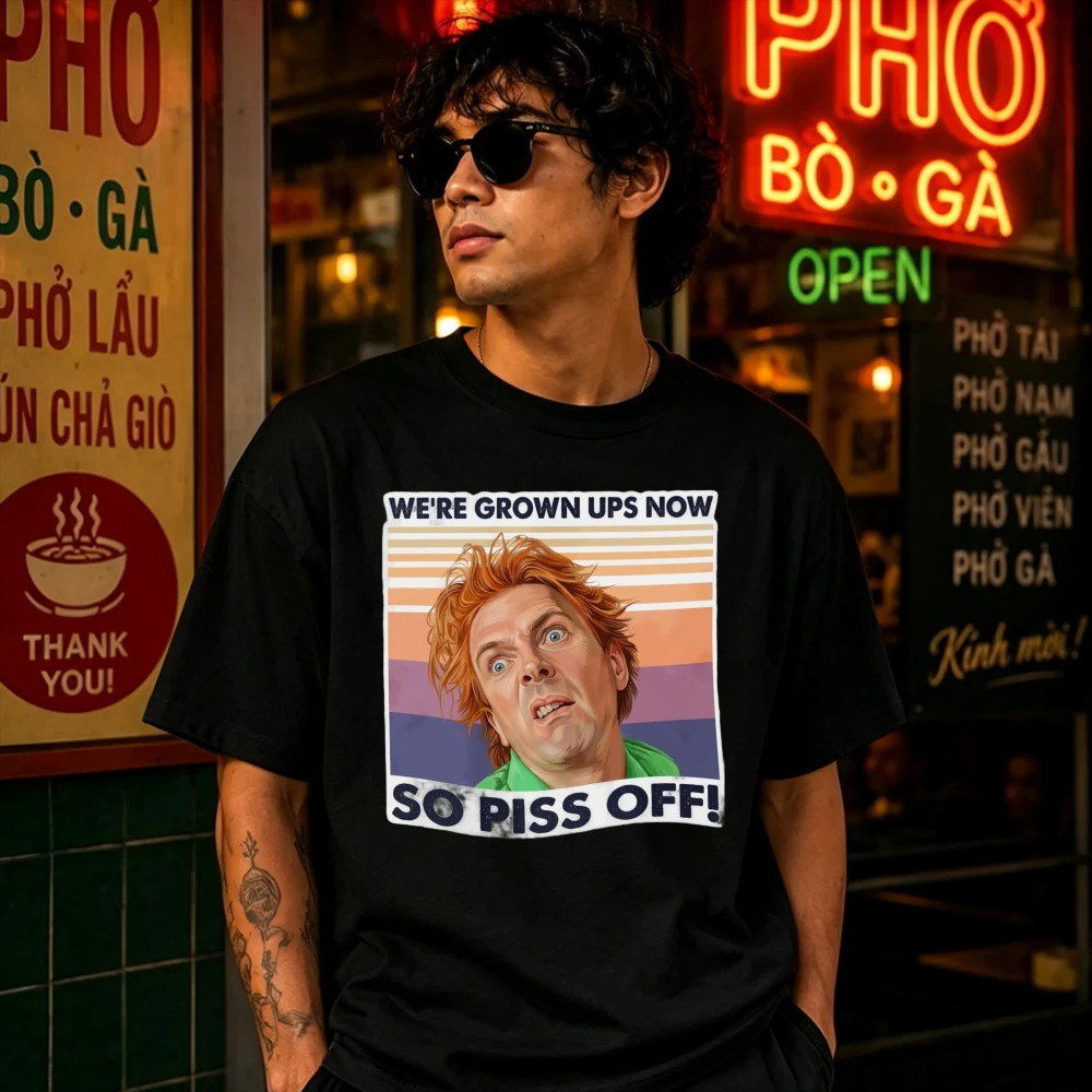 Funny Men's T-shirts DROP DEAD FRED INSPIRED T SHIRT WE'RE GROWN UPS NOW FUNNY RIK MAYALL UNISEX TEE Cotton Short Sleeve Tee Top