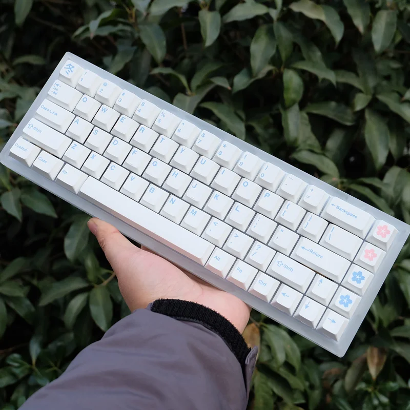 PBT GMK Fuyu Keycaps Set Dye Sublimation Key Cap Cherry Profile White Keycap For MX Switch Mechanical Keyboard
