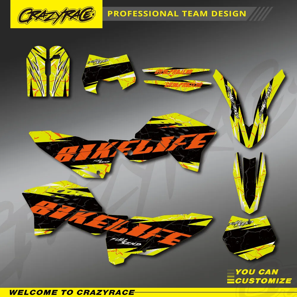 Motorcycle Graphics Decals Stickers Background For KTM SX SXF 2007 2008 2009 2010 EXC EXCF 125 250 300 450 2008 2009 2010 2011