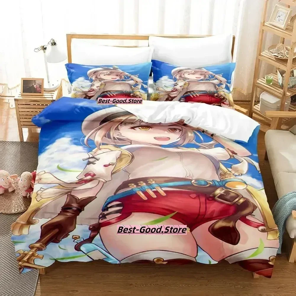 

New Atelier Ryza Bedding Set Duvet Cover Sheet Printed Bed Set Pillowcase Bed Full Queen King Size Comforter Bedroom