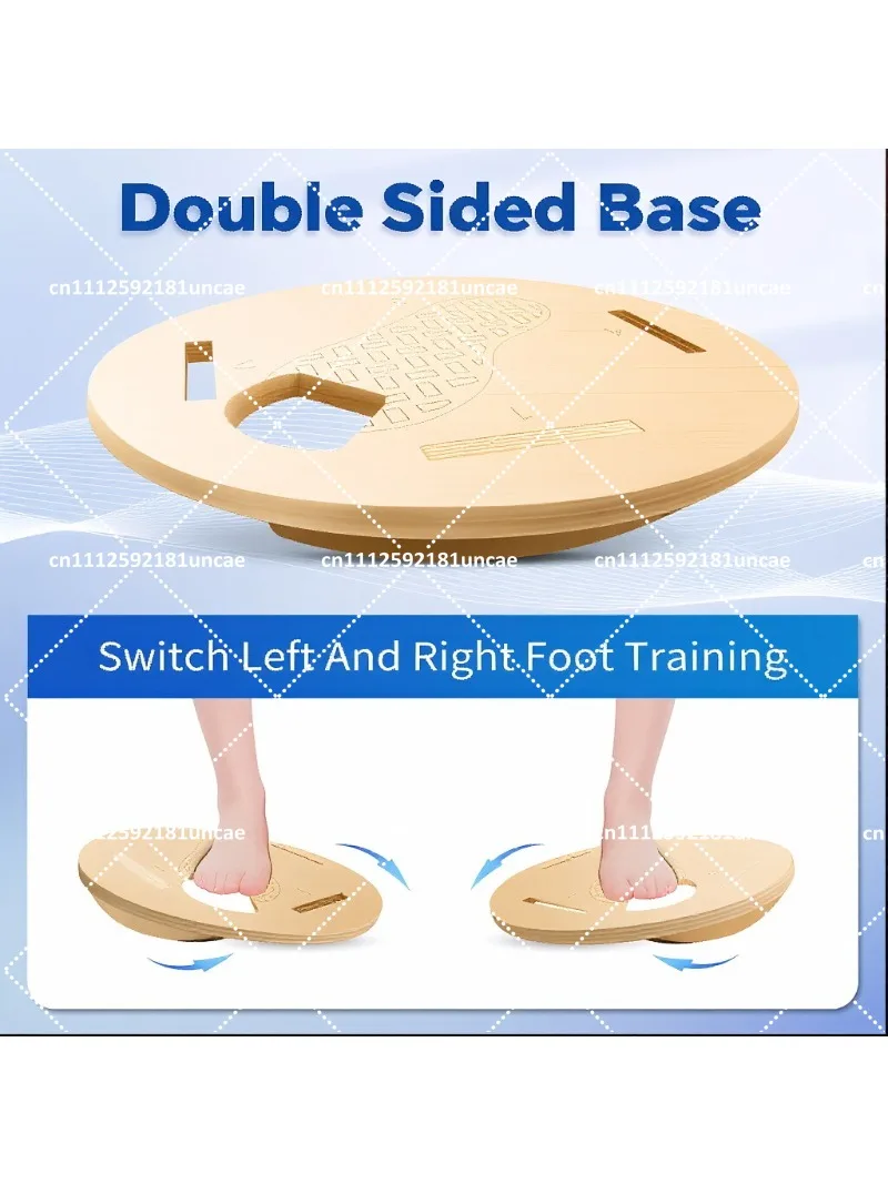 Wooden Balance Board for Core Strength Training, Yoga Foot Stability & Dynamic Workout