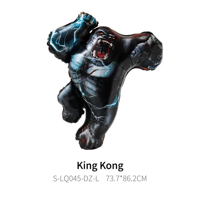 Monster Godzilaed Vs King Konged عيد ميلاد سعيد الديكور لوازم الحفلات بالونات راية خلفية كعكة توبر كأس لوحة منديل #6