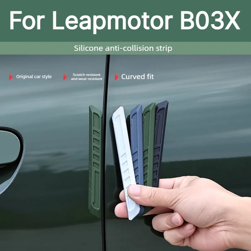 For Leapmotor B03X A10 2026 Door Anti Collision Strip Protection Sticker Rearview Mirror Anti Scratch Rubber Strip