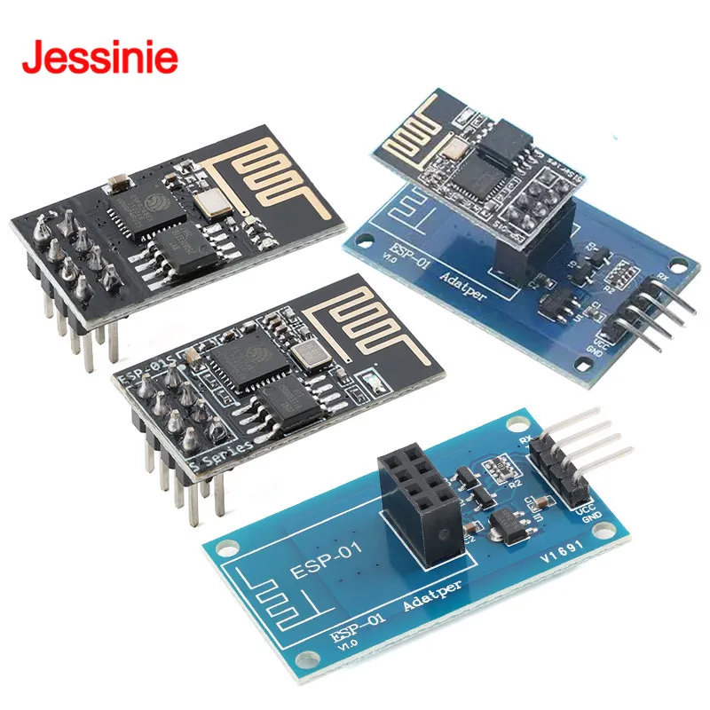 10pcs/1pc ESP8266 ESP-01 ESP-01S Serial WiFi Wireless Adapter Transceiver Module 3.3V 5V ESP01 Breakout Board PCB For Arduino