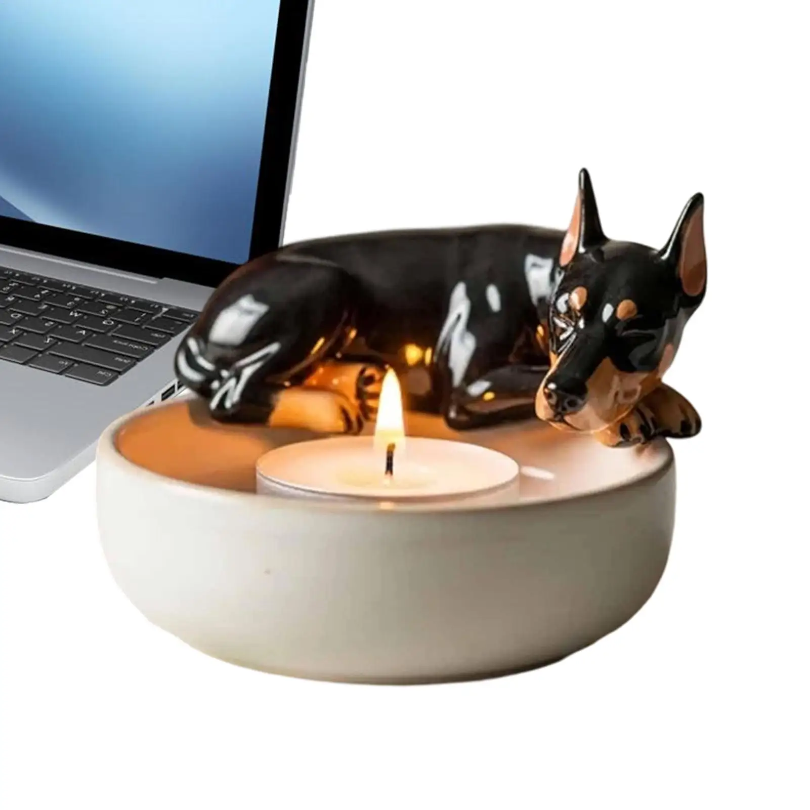 

Decorative Candle Holders Tea Light Holders Dog Design Modern Candlestick for Home Kitchen Fireplace Centerpiece Event Party