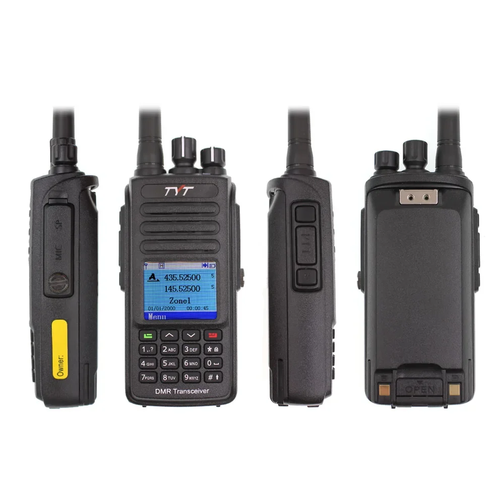 TYT MD-UV390 PLUS walkie talkie 10w DMR waterproof dual band digital MD UV390PLUS AES256 Encryption TDMA Two Way Radio