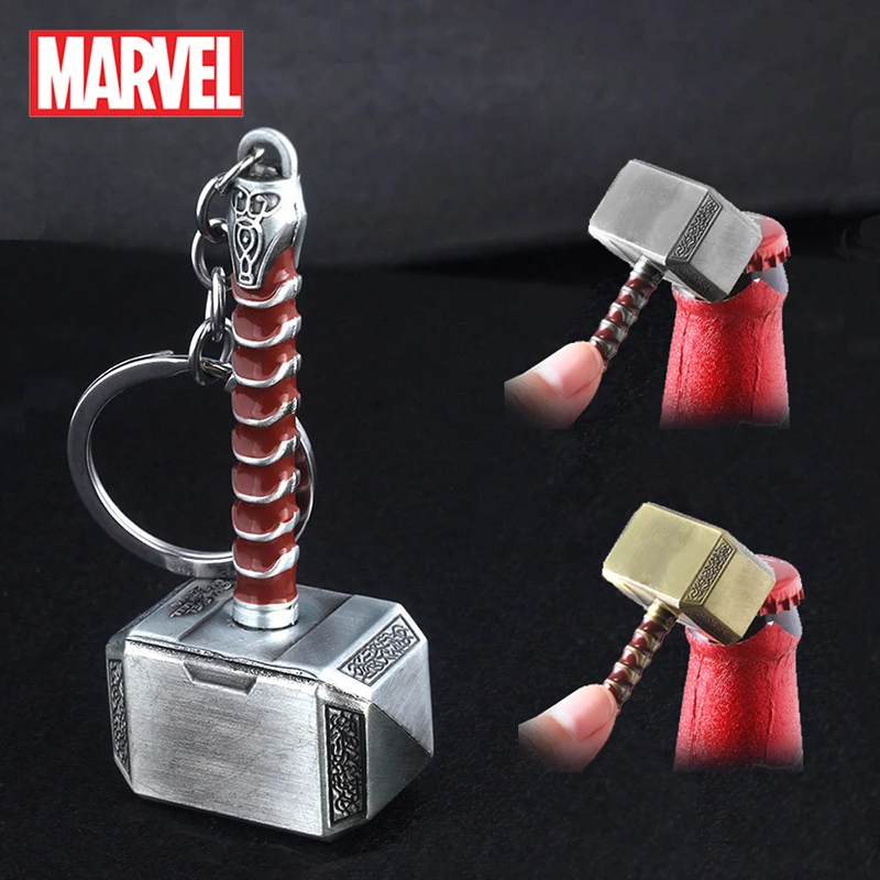 

Thor Mjolnir Bottle Opener Keychain Marvel The God of Thunder Avengers Car Key Chain Backpack Alloy Pendant Keyring Funny Gift