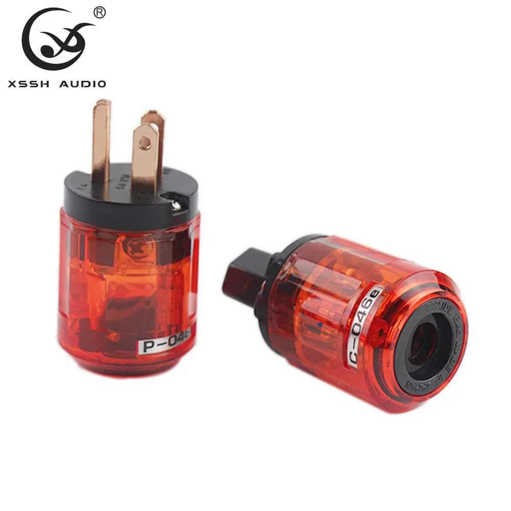 US 3 Pins AC Power Jack YIVO XSSH Audio Hifi System Audiophile OEM Cheap Price DIY Male Female Electrical Connector Plug Socket