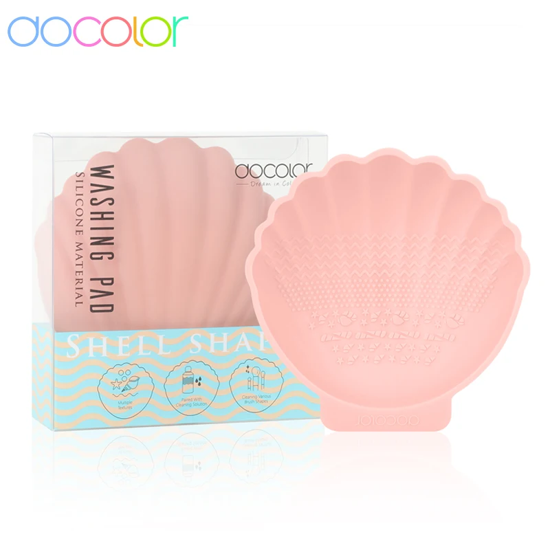 Docolor SHELL Silicone Brush Cleaner Make Up Washing Brush Gel Cleaning Mat Foundation Makeup Brush Cleaner Pad Scrubbe Board