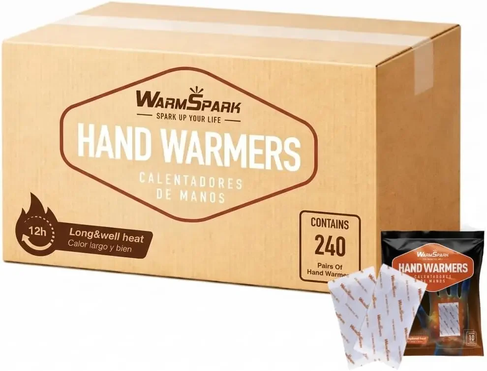 Hand Warmers Bulk - 240/280 Paris - Long-Lasting Up to 12 Hours for Warm Body, Safe Portable Hand Warmers Disposable for Hand