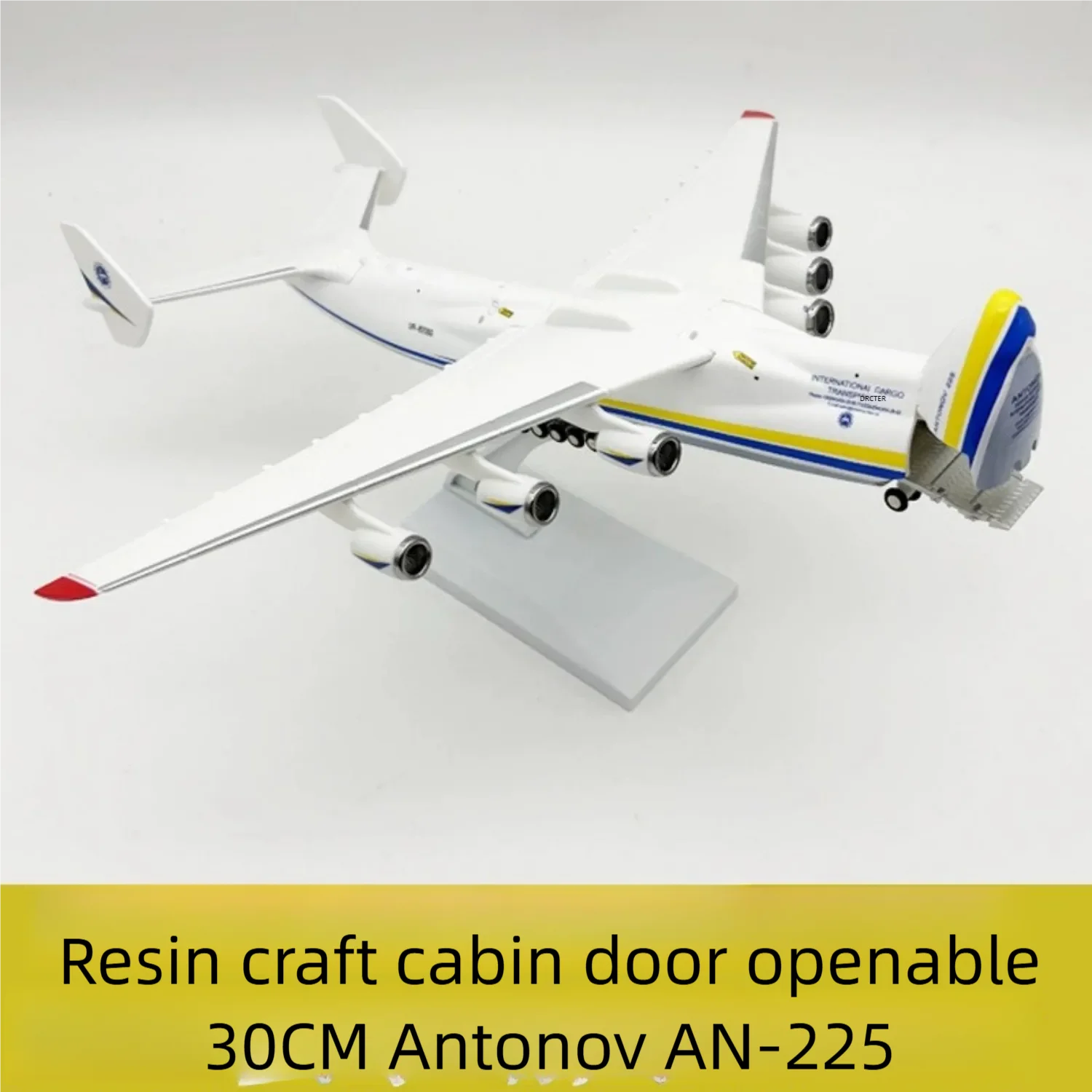 

30cm Scale Plane Antonov An-225 Mriya Transport Aircraft Models Resin Replica Openable Cabin Door Souvenir Toy Airplane Gifts